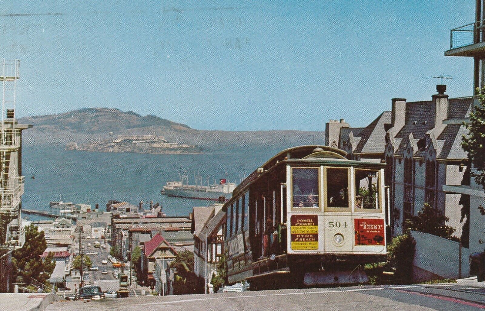 C1969 Cable Car-Hyde Street, San Francisco, California, No Hippies a394