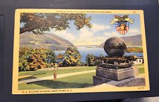 WEST POINT NY HUDSON RIVER HIGHLANDS-BATTLE MONUMENT VTG Linen Postcard picture