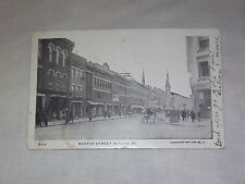 VINTAGE 1906 CENTER STREET RUTLAND VT  POSTCARD picture