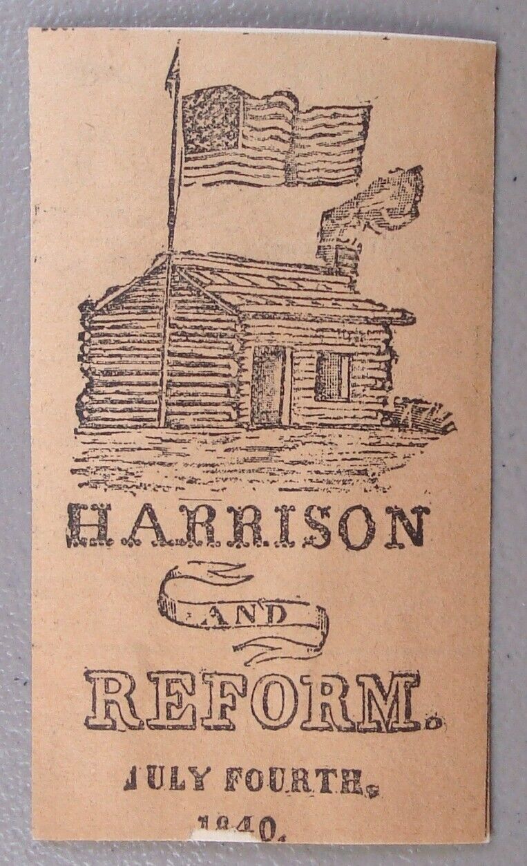 1840 William Henry Harrison Paper Campaign Ribbon Harrison & Reform 1840-WHH-132