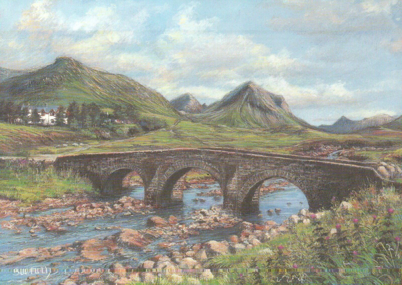 Marsco from Sligachan Isle of Skye Scotland Bridge - United Kingdom Art Postcard