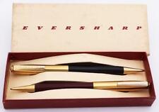 Eversharp 1604 Twin Pencil Set (1940s) - Burg. & Black, 1.1mm, Gold Caps (New) picture