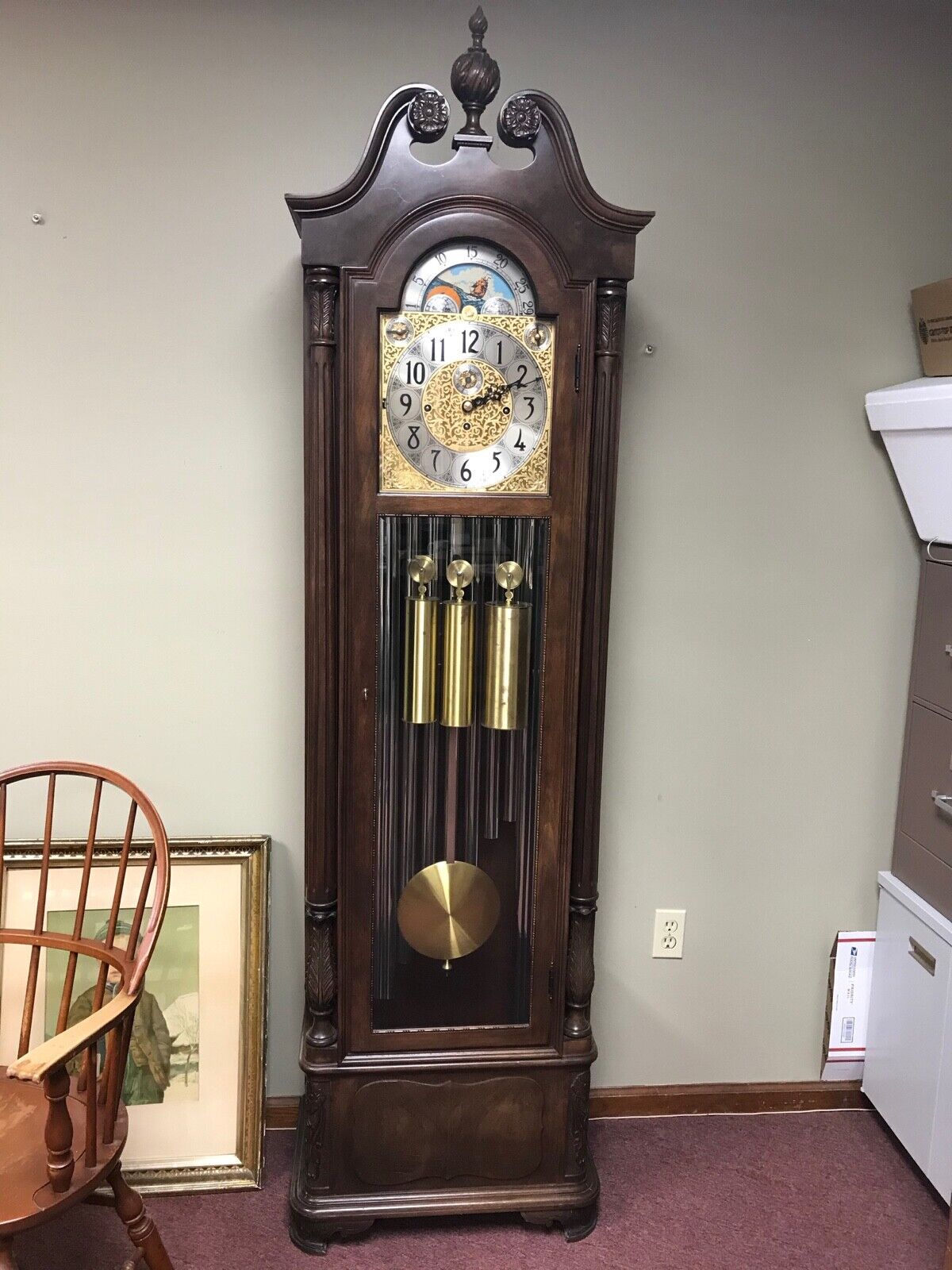 Herschede Grand Father Clock 9 Tube
