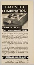 1936 Print Ad Gifford-Wood Electric Start Marine Engines Tilt Drive Hudson,New Y picture