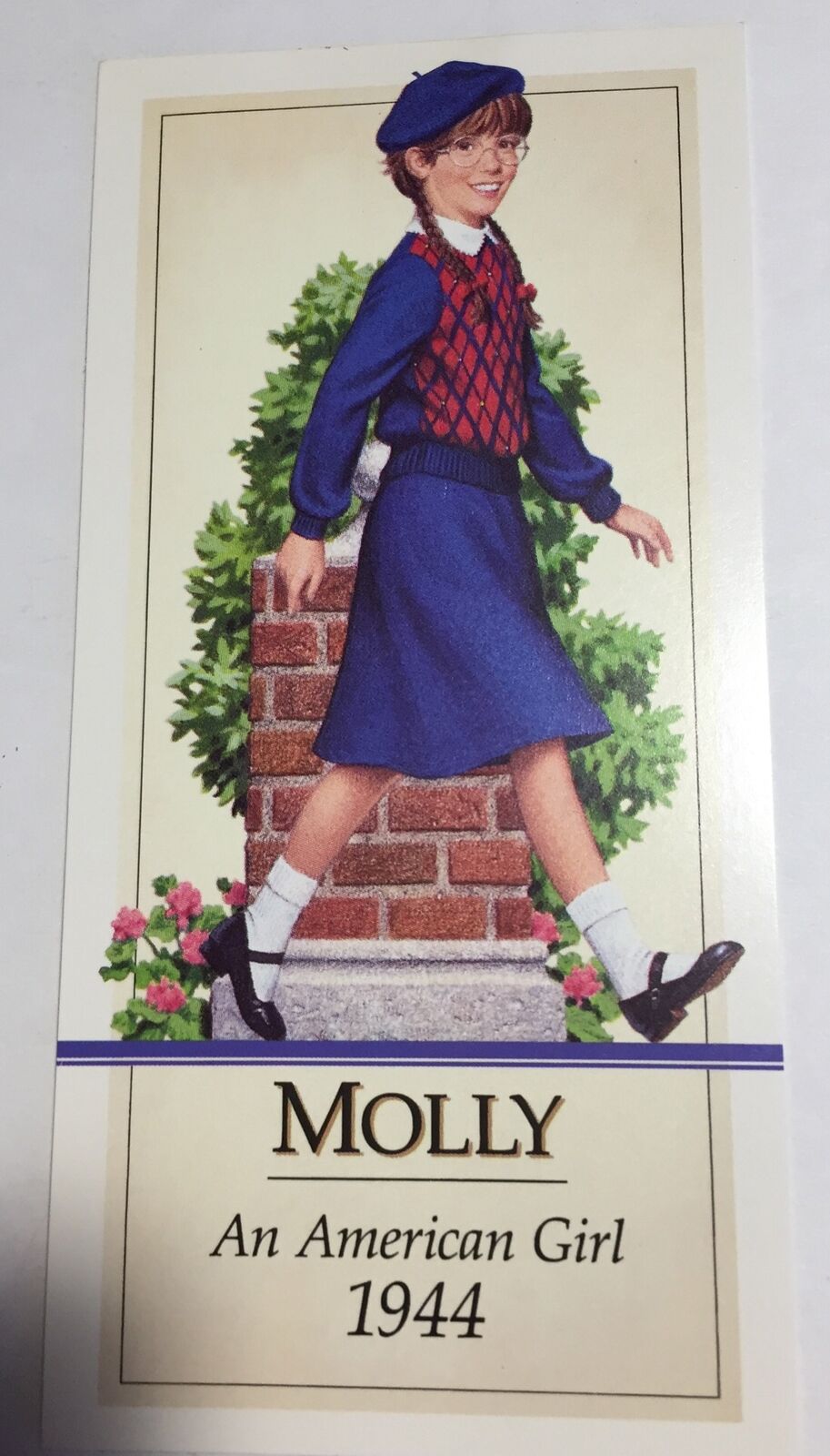 Retired Bookmark American Girl Doll Molly Pleasant Company
