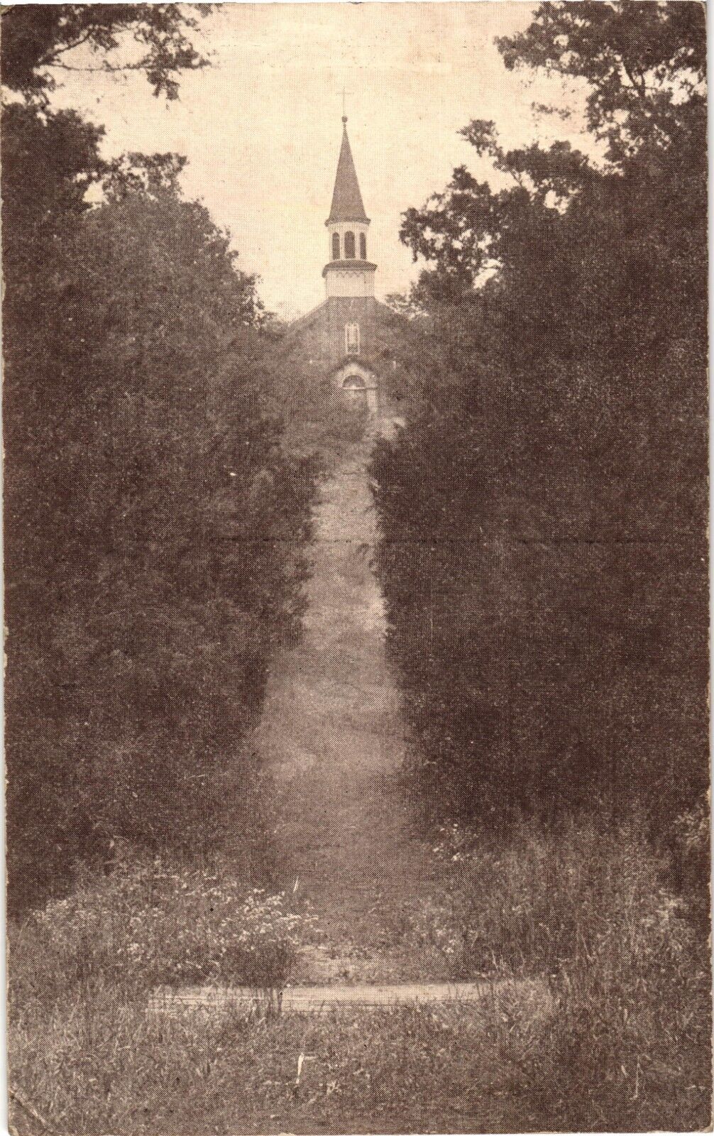 Chapel of the Sorrowful Mother Ferdinand IN Indiana Divided Postcard Vintage