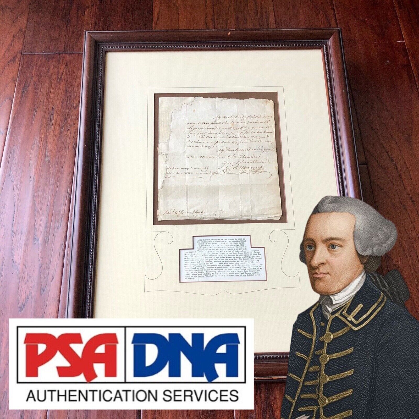 JOHN HANCOCK * PSA/DNA * Handwritten Autograph Letter Signed SLAVERY Content *