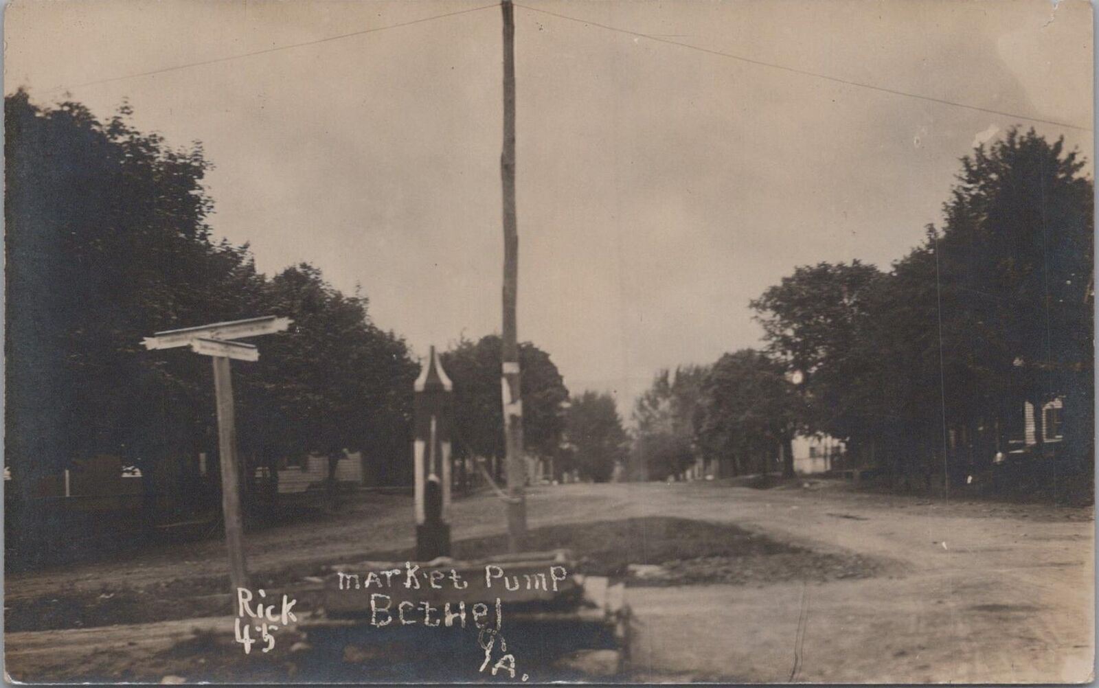 RPPC Postcard Market Pump Bethel PA 