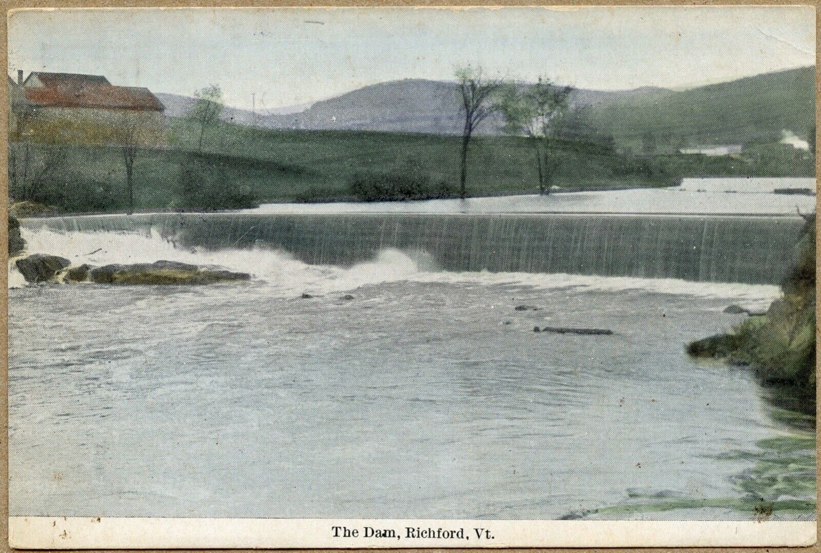 Postcard VT Richford The Dam Vermont