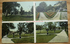 Memorial Park 4 panel, Danville PA pmk 1910 postcard picture