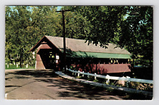 Postcard 1960 VT Creamery Covered Bridge Road View West Brattleboro Vermont picture