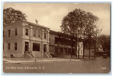 c1915 East Main Street First National Bank Building Jeffersonville NY Postcard picture