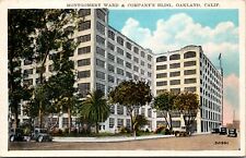 Oakland California CA Montgomery Ward & Company Building Old Cars Postcard  picture