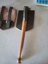 West German Army Folding Entrenching Tool Shovel With Leather Cover 1965 picture