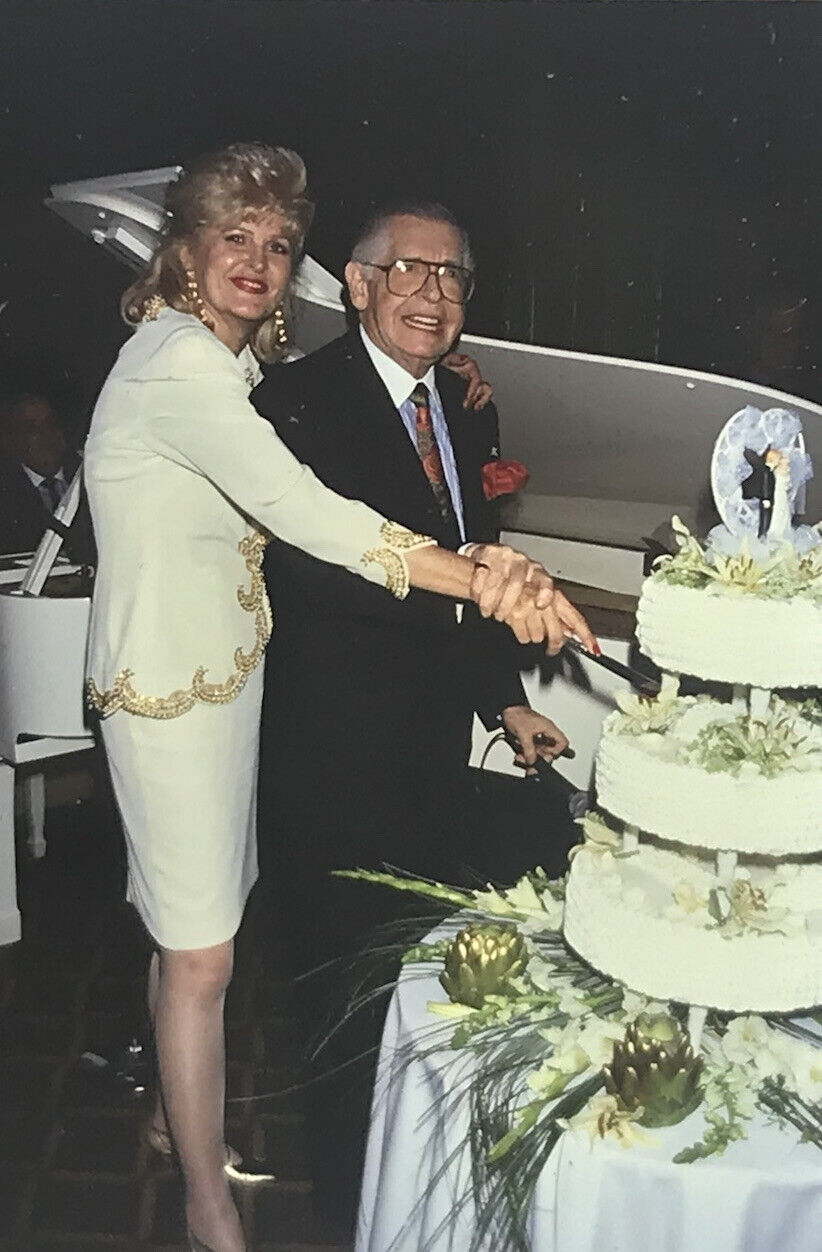 Vintage Photo Slide Milton Berle Wedding Cake 1991
