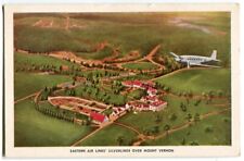 Vintage Postcard Eastern Airlines Silverliner over Mount Vernon Virginia Unposte picture
