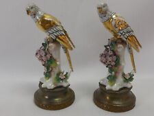 Early Chelsea Porcelain Parrot Figurines 19th Century picture