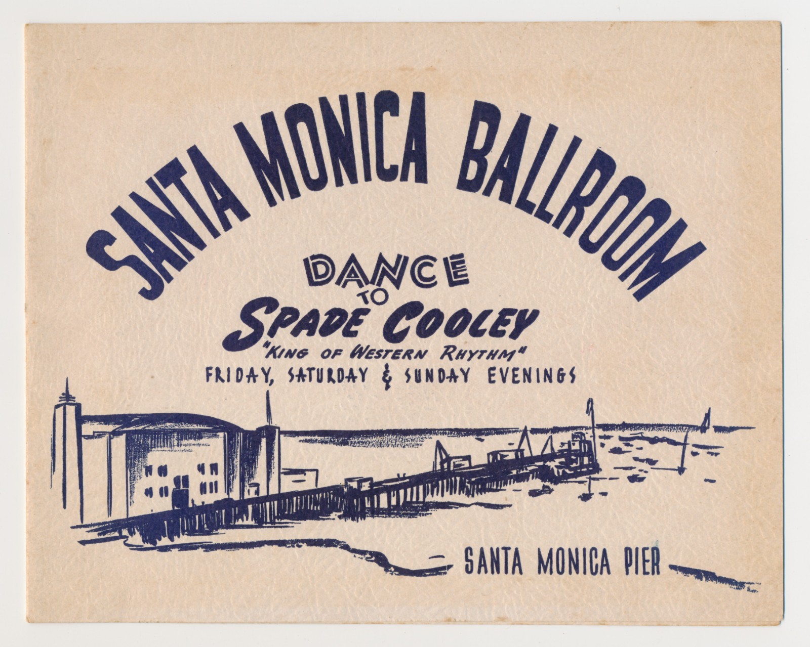 1947 Santa Monica Ballroom Pier CA Dance to Spade Cooley Souvenir Photo Folder 1947 Santa Monica Ballroom Pier CA Dance to Spade Cooley Souvenir Photo Folder