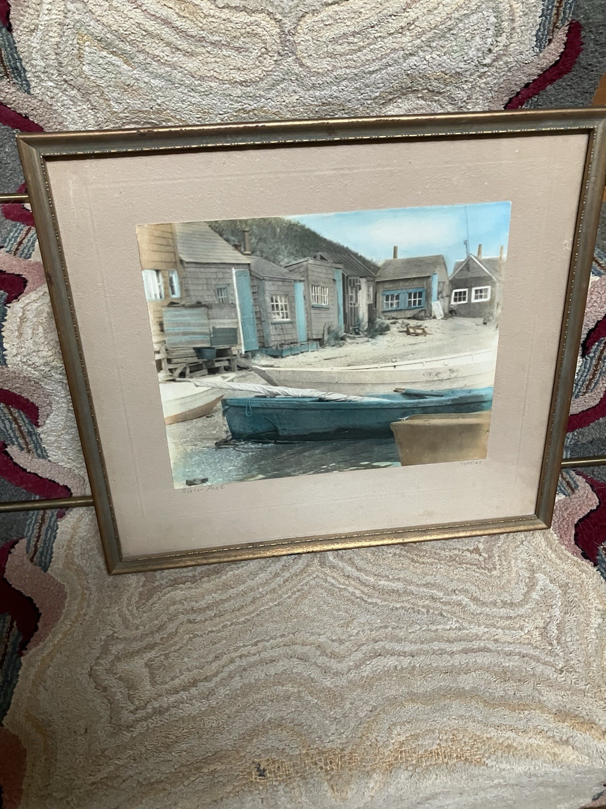 Chatham MA Cape Cod Art 1940’s Colored Photo OYSTER POND by HOPKINS 14x16 NICE Chatham MA Cape Cod Art 1940’s Colored Photo OYSTER POND by HOPKINS 14x16 NICE