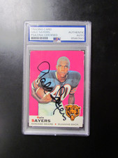 1969 Topps Gale Sayers signed Card PSA Certified Encapsulated picture