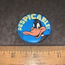Daffy Duck You’re Despicable  Vintage Pin Button Pinback 1990 Warner Bros picture