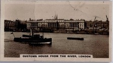 1925 British Royal and Ancient Buildings Tobacco Card Customs House from the Riv picture