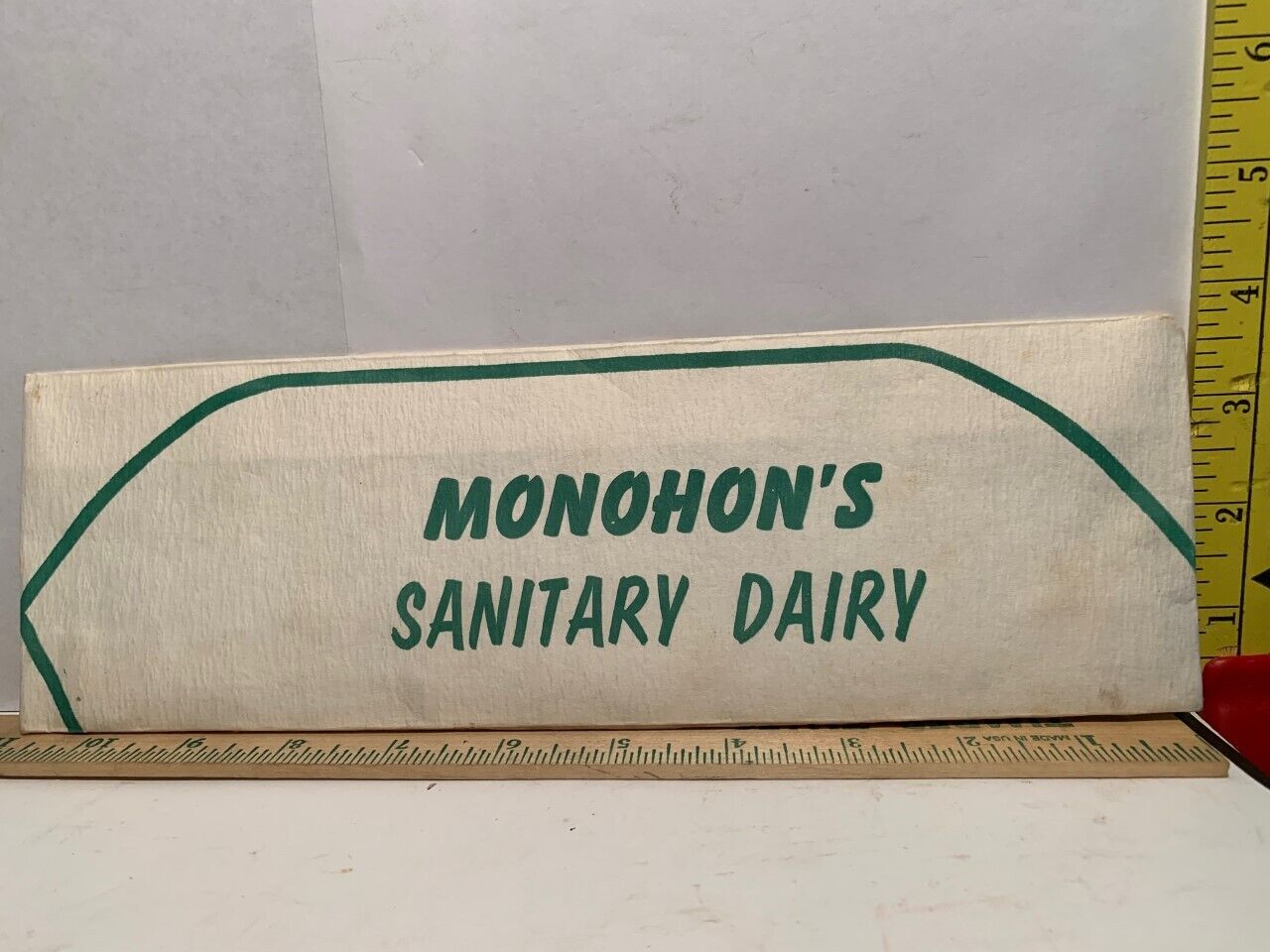NOS MONOHON\'S SANITARY DAIRY CREAMERY WORKERS PAPER HAT RAYMOND PACIFIC CO WASH