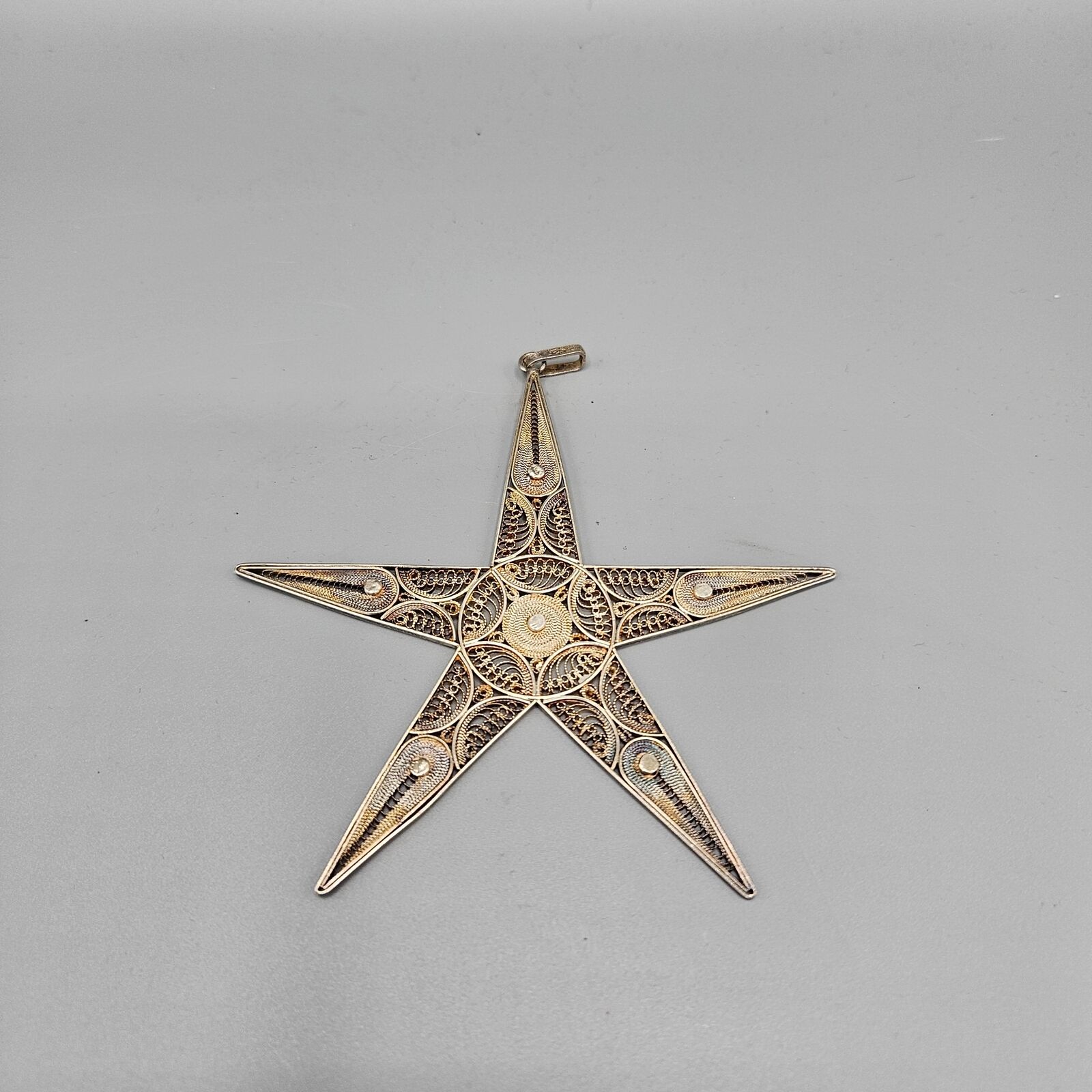 Vintage Gorham Peru Sterling Silver Filigree Star Design Ornament