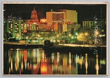 Hotel & Resort~Rochester Minnesota~Kahler Hotel @ Night~Continental Postcard picture