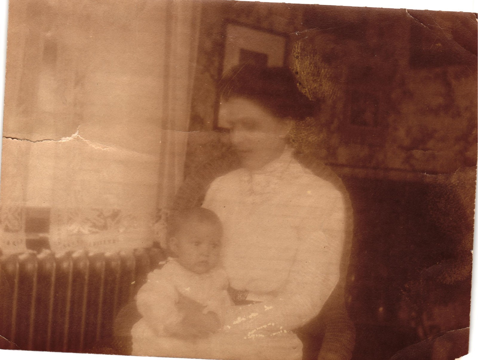 Myra & Mother New Years 1910 Antique Family Photo Baby Infant Identified Myra & Mother New Years 1910 Antique Family Photo Baby Infant Identified