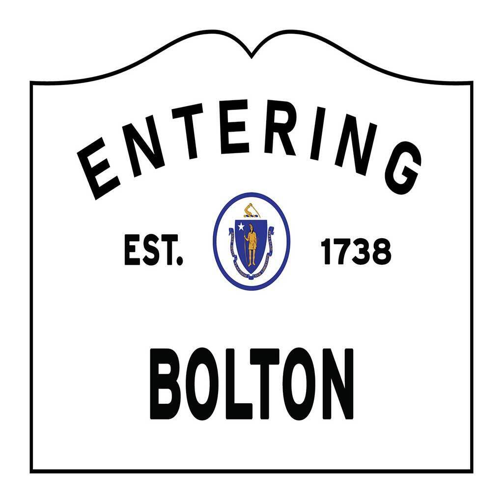 Fridge Magnet - Entering Bolton Massachusetts Road Sign