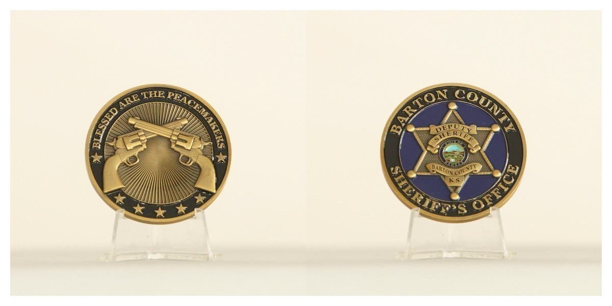 Barton County Sheriff\'s Office Blessed Are The Peacemakers Challenge Coin 4#G Barton County Sheriff\'s Office Blessed Are The Peacemakers Challenge Coin 4#G