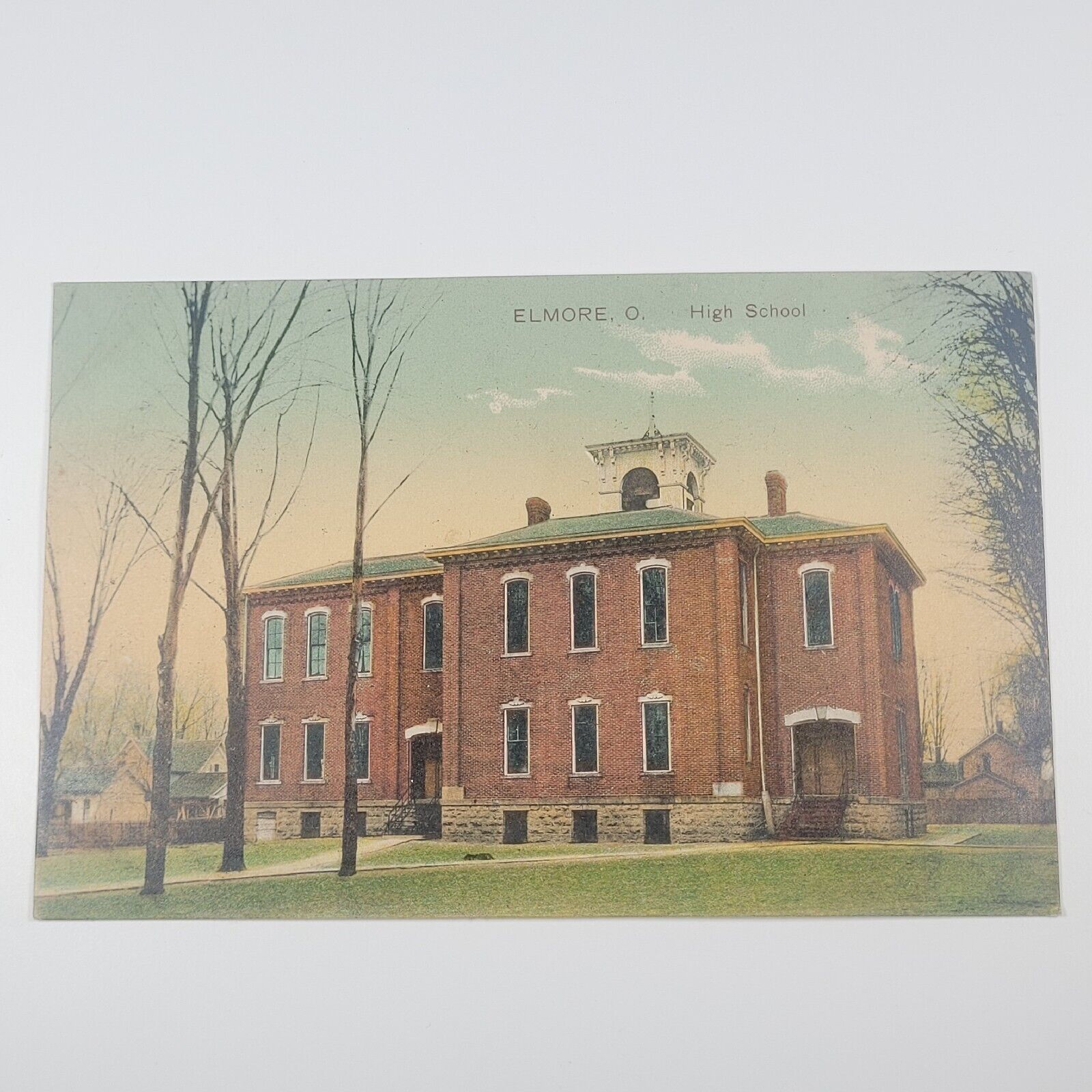 Early Postcard ELMORE, O High School Ohio OH Building Rare HTF The PCK Series