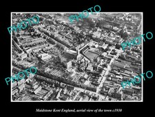 Maidstone Kent England Aerial View Of Town c1930 1 Old Large Historic Photo picture