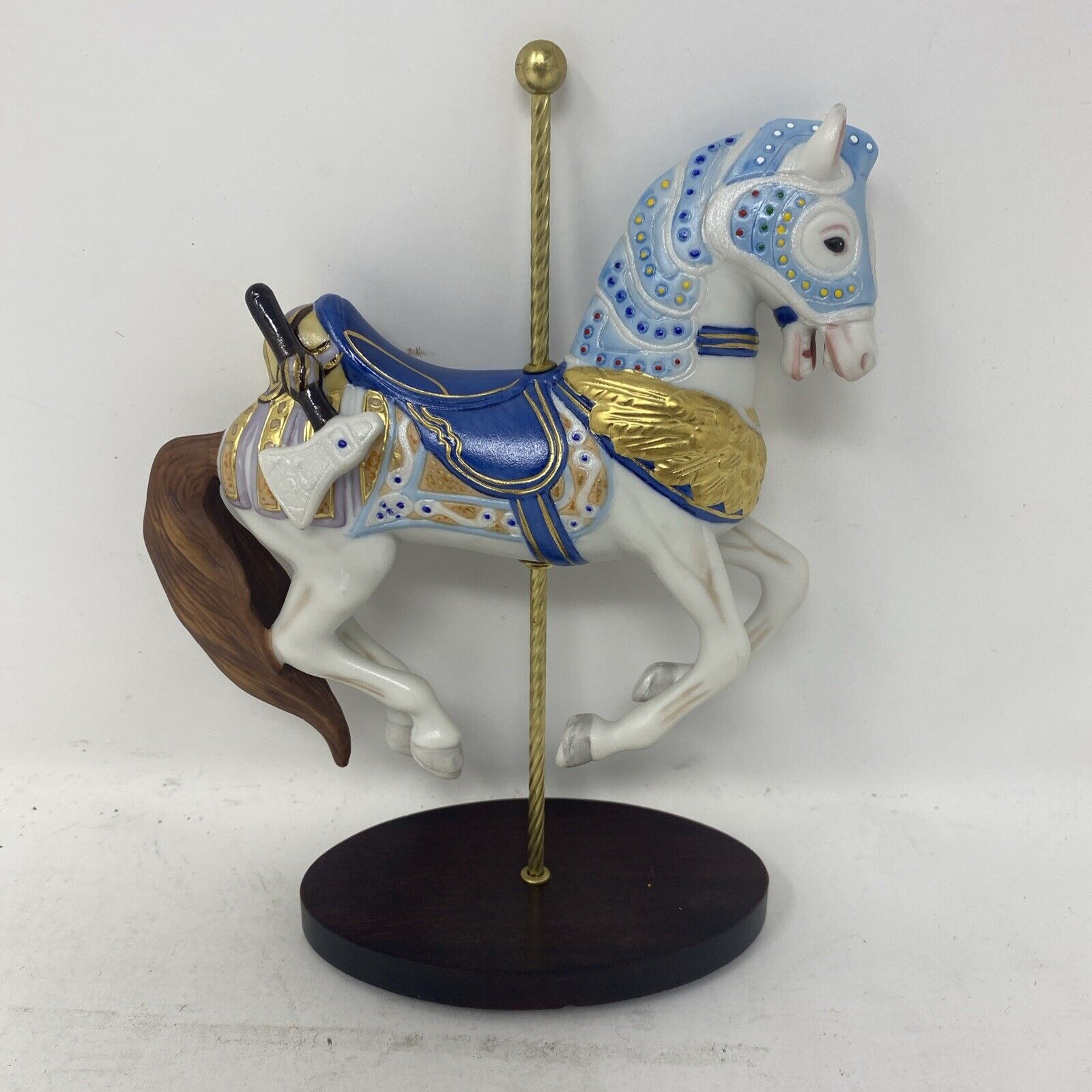 Retired Armored Horse The Franklin Mint Treasury Carousel Art With Box Packing