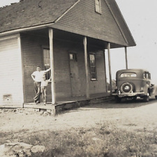 Ashtola School Somerset Pennsylvania Photo 1940s Vintage Original Man Car E368 picture