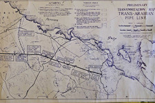 1947 Trans-Arabian Pipeline Transport Map; Middle East, Saudi Arabia to Beirut picture