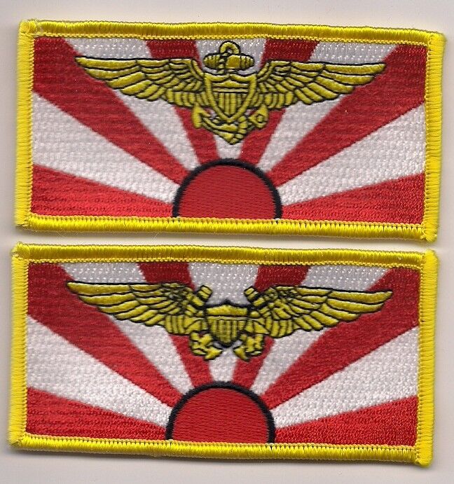 USN VF-111 SUN DOWNERS WINGS PILOT & NFO patch set F-14 TOMCAT FIGHTER SQN