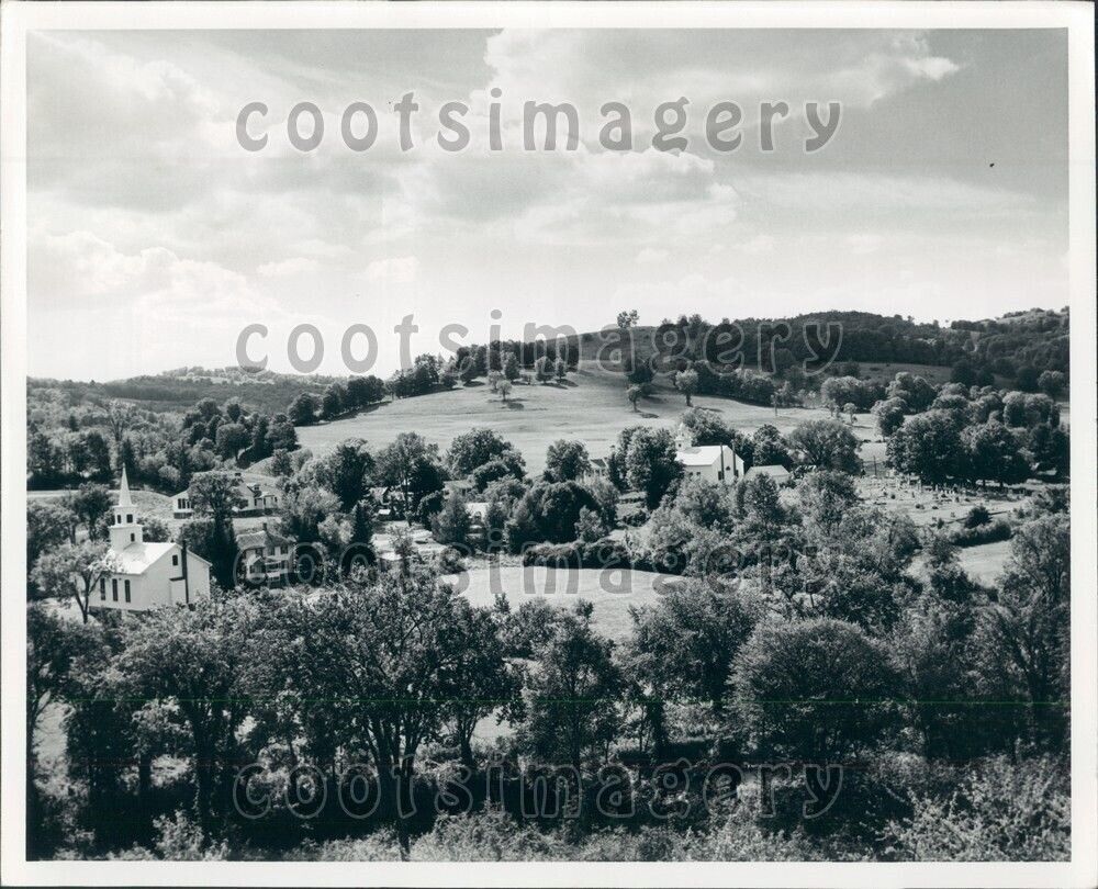 Church Building Rural Town of South Strafford Vermont Press Photo