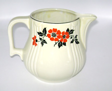1940's Hall's Superior Quality Kitchenware Red Poppy Radiance Jug Pitcher picture