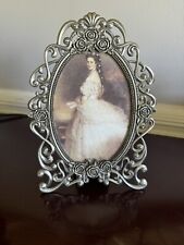 Ornate Oval Silver Metal Picture Frame Victorian Style picture