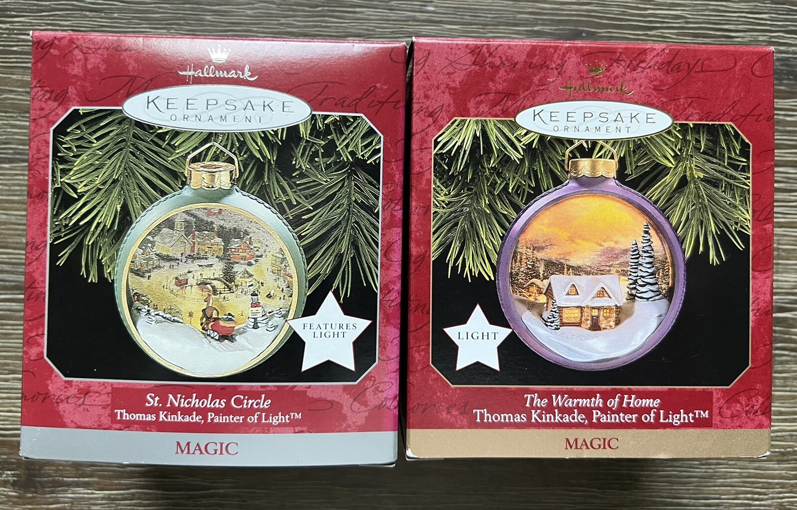 Hallmark Thomas Set of 2 Vintage Hallmark Ornaments ‘Thomas Kinkade, Painter of Light ...