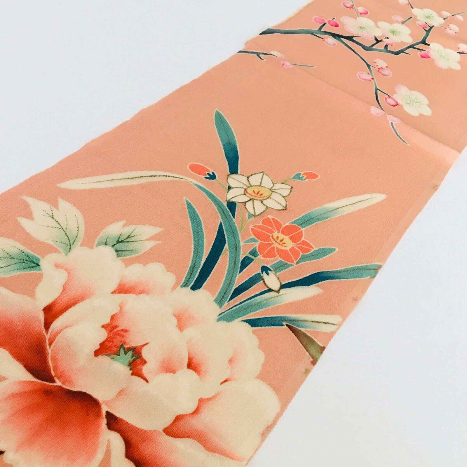 Furisode Charm #D1 6.5x38 Vintage Silk Japanese Kimono Panel Fabric Authentic F6