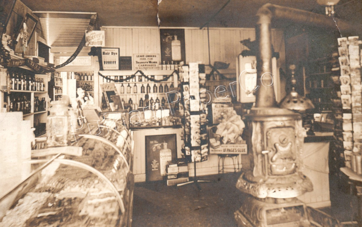 Woodbury CT Canfield Drug Store Interior Real Photo Postcard RPPC Woodbury CT Canfield Drug Store Interior Real Photo Postcard RPPC