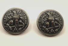 Waterbury Company Navy Coat of Arms Military Uniform Jacket Button Set of 2 picture