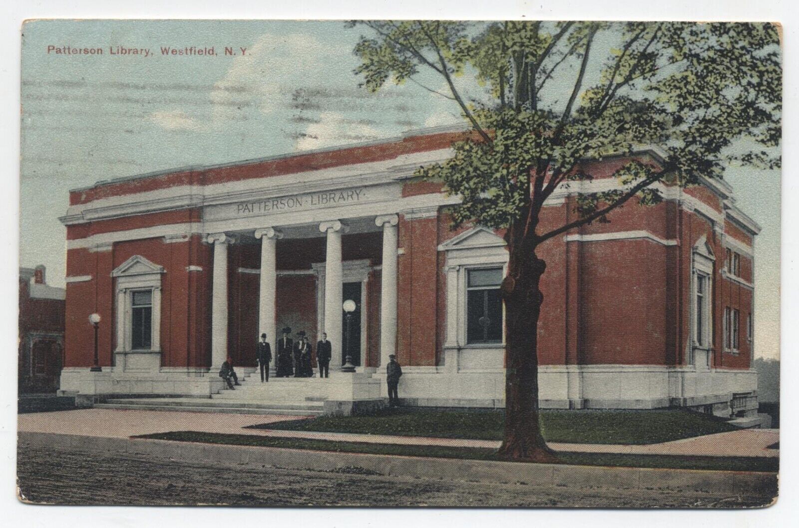 NY ~ Patterson Library WESTFIELD New York 1910 Chautauqua County Postcard