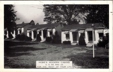 Hobe's Modern Cabins Roadside View Albany NY Vintage Postcard 5P18-26 picture