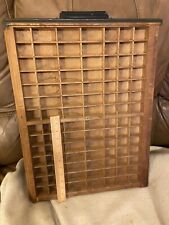 Vintage Ludlow Printer’s Letterpress Drawer Matrices Shadow Box Display Tray Vtg picture