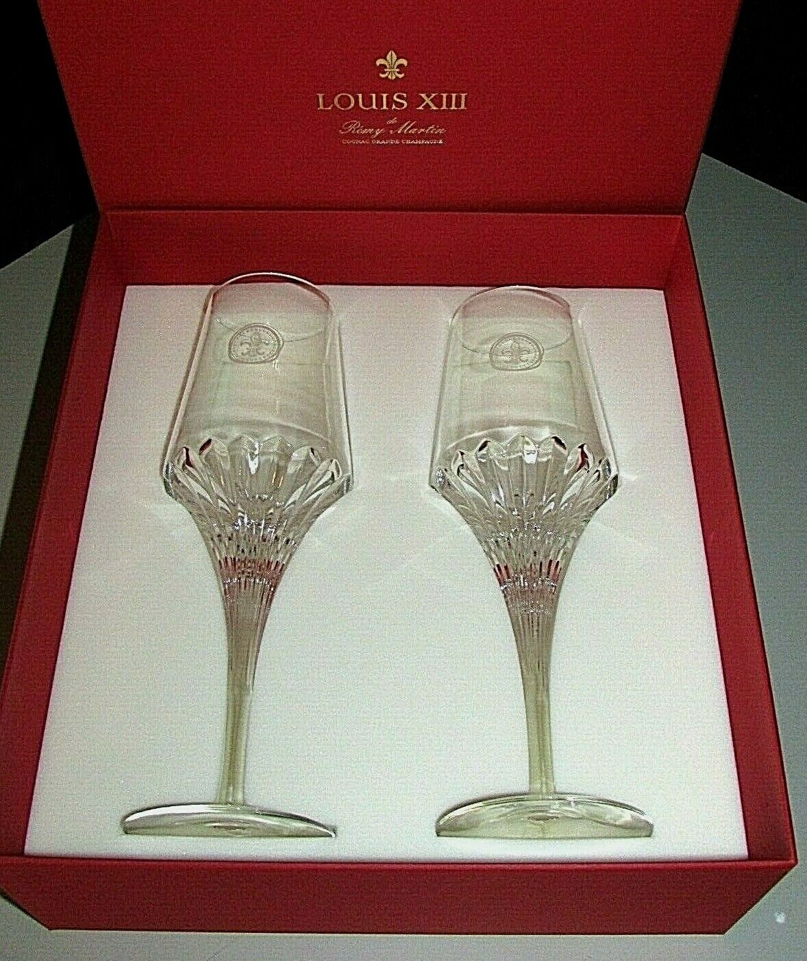 (2) New Remy Martin Louis xiii Crystal Glass Cristophe Pillet Gift Box XIII 2cl