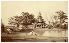 Samuel Bourne, India, Calcutta, In the Eden Gardens Vintage Albumen Print Strip picture